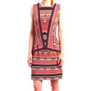 ILE NY colorful boho paisley print shift dress 16